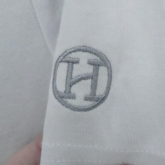 Travis Mathew Shirt Men Large White Polo Splatter Pocket Golf Performance Preppy - Picture 16 of 16